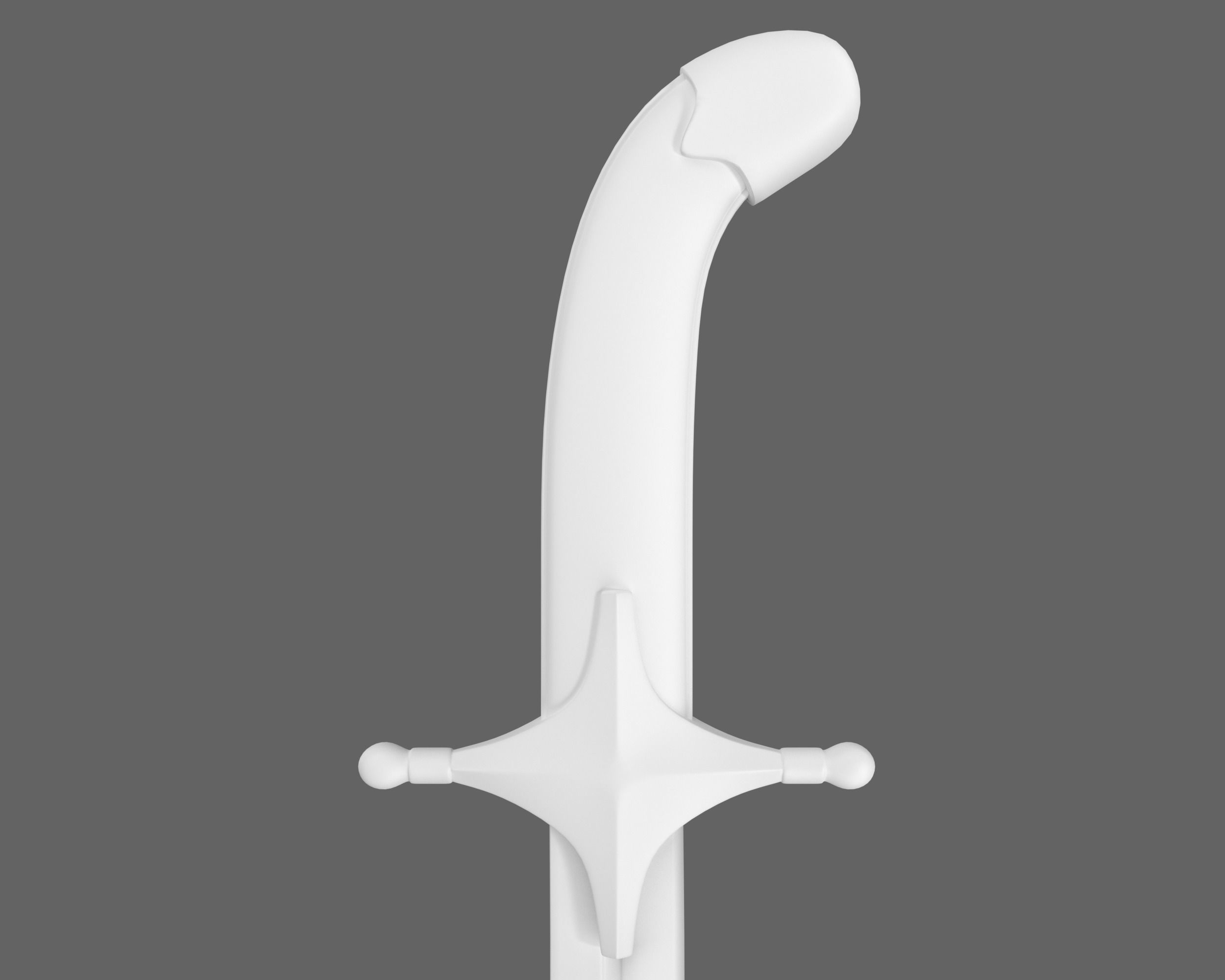 Ancient Indo Persian Khanjar Low-poly 3D model_12