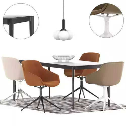 Boconcept - Vienna Chair  torino Table 3D model