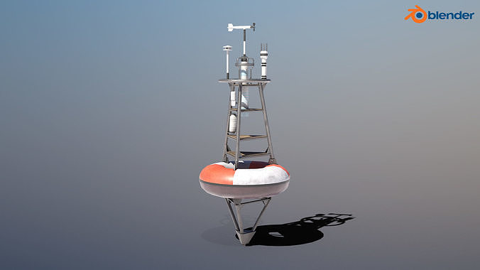 TAO Weather Data Buoy - PBR Low-poly 3D model