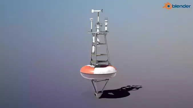 TAO Weather Data Buoy - PBR Low-poly 3D model