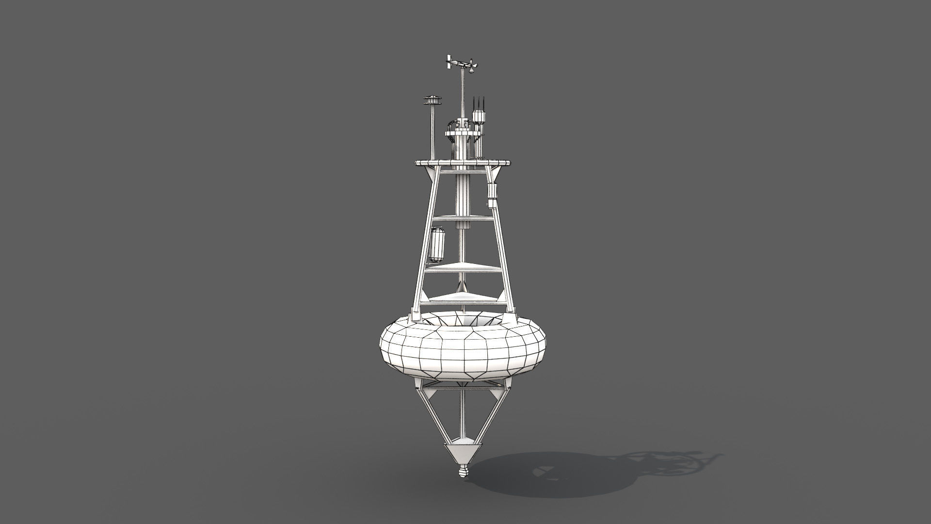 TAO Weather Data Buoy - PBR Low-poly 3D model_4