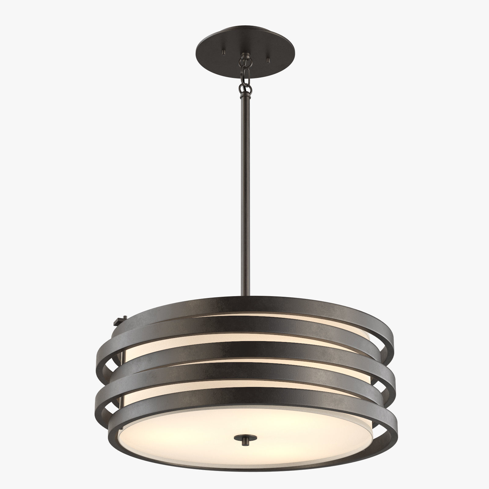 Kichler Roswell Three Light Pendant 3D model_3