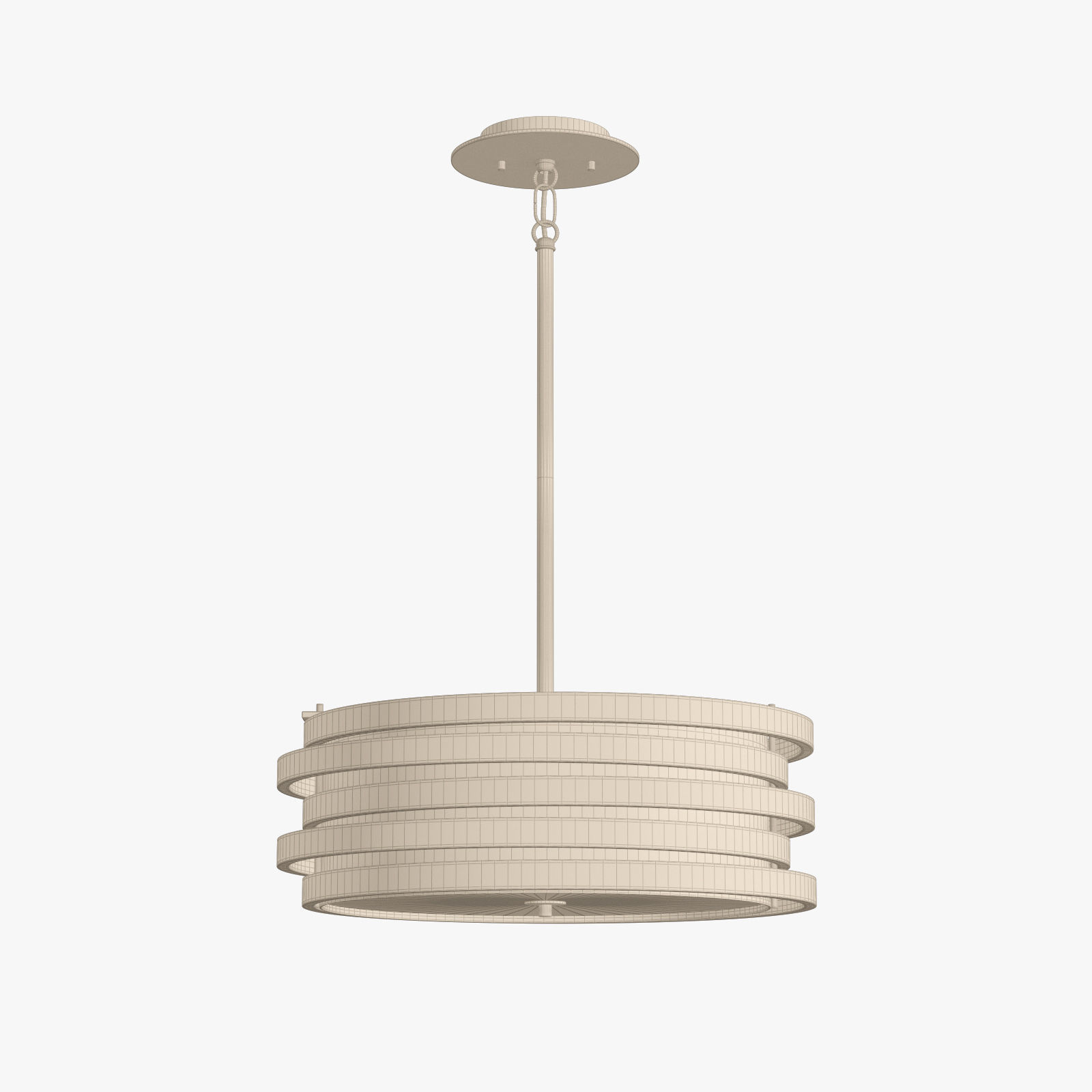 Kichler Roswell Three Light Pendant 3D model_4