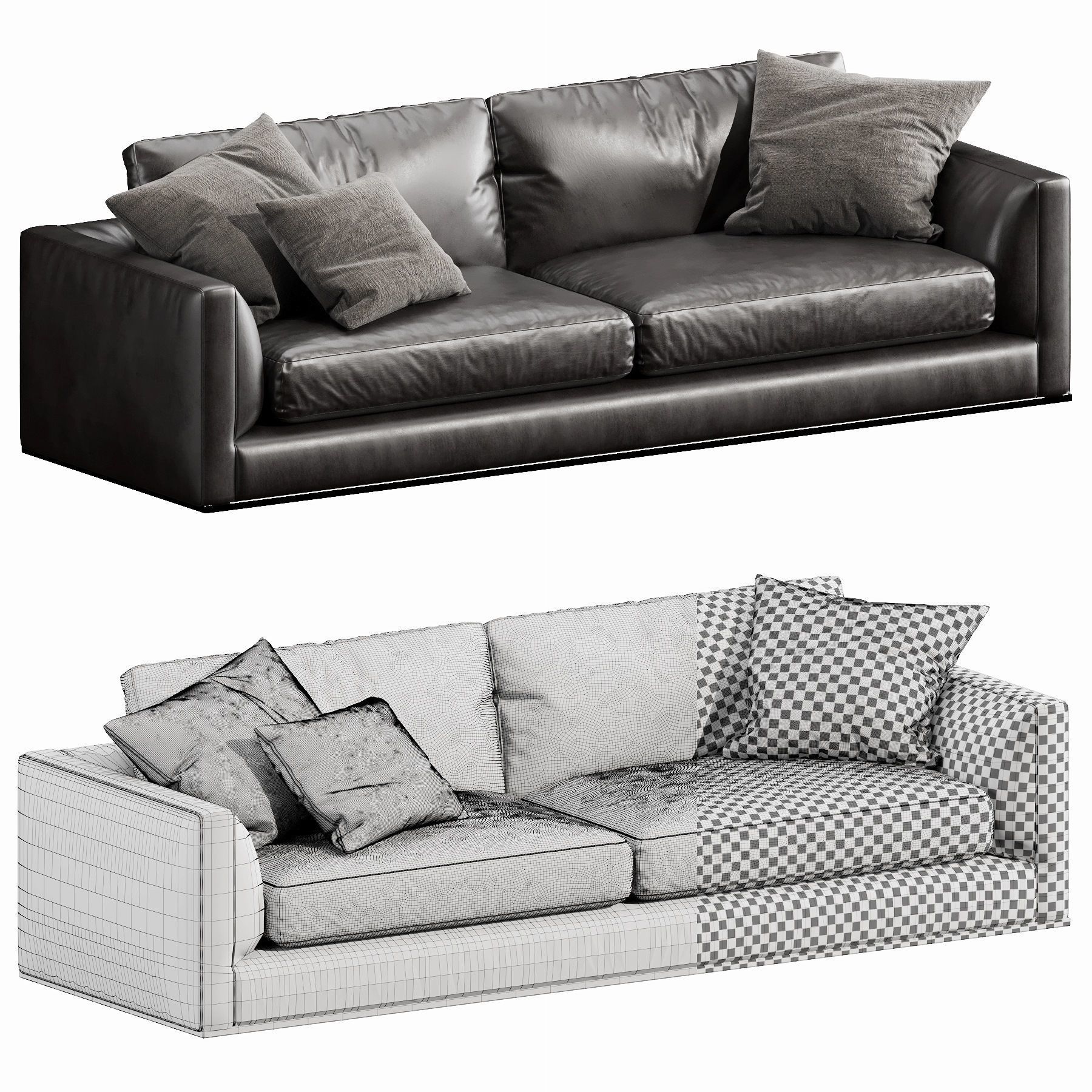 BB Italia Richard Sofa 3D model_4