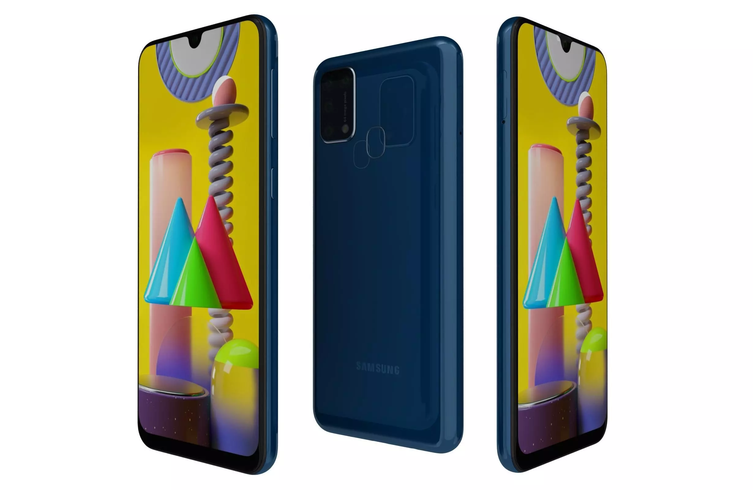 Samsung Galaxy M31 Blue 3D model_0