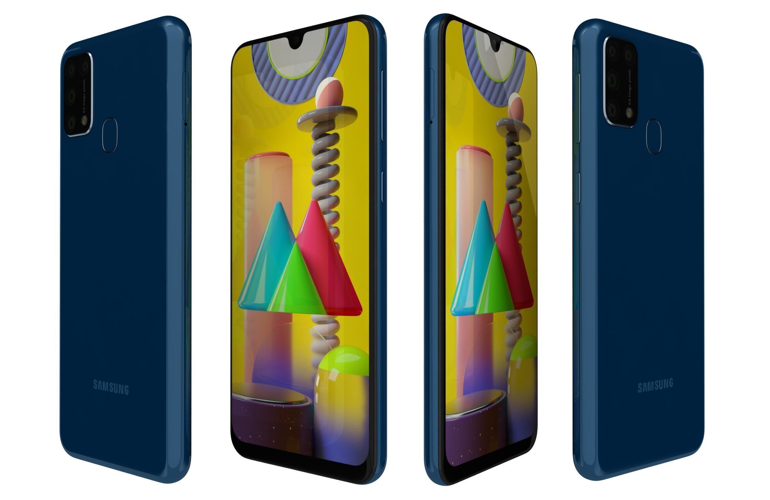 Samsung Galaxy M31 Blue 3D model_5