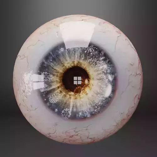 Human eyes fantasy style Low-poly 3D model