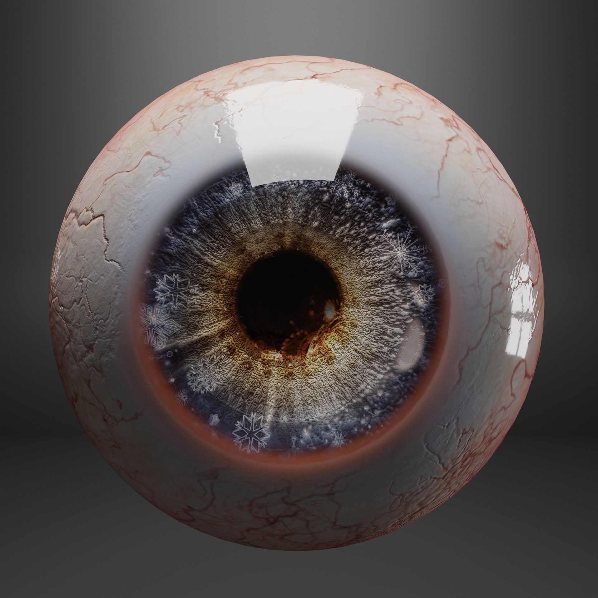Human eyes fantasy style Low-poly 3D model_6