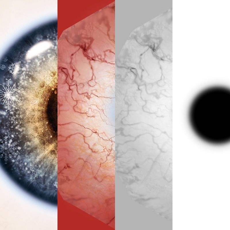 Human eyes fantasy style Low-poly 3D model_10