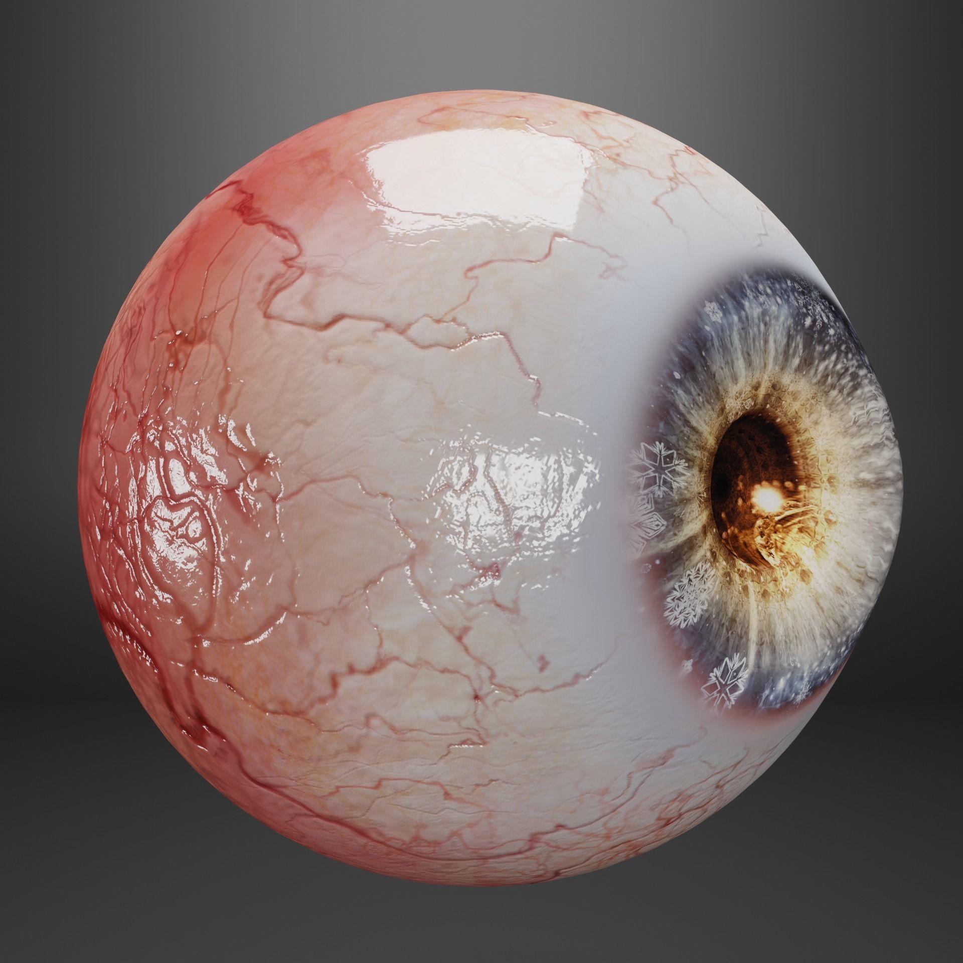 Human eyes fantasy style Low-poly 3D model_2