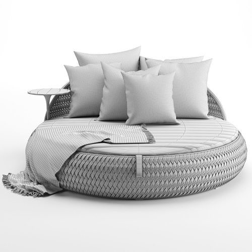 Dala Loveseat By Dedon 3D model 4