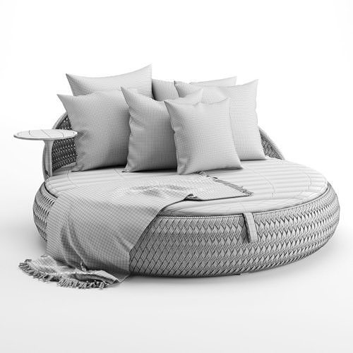 Dala Loveseat By Dedon 3D model 7
