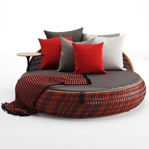 Dala Loveseat By Dedon 3D model 2