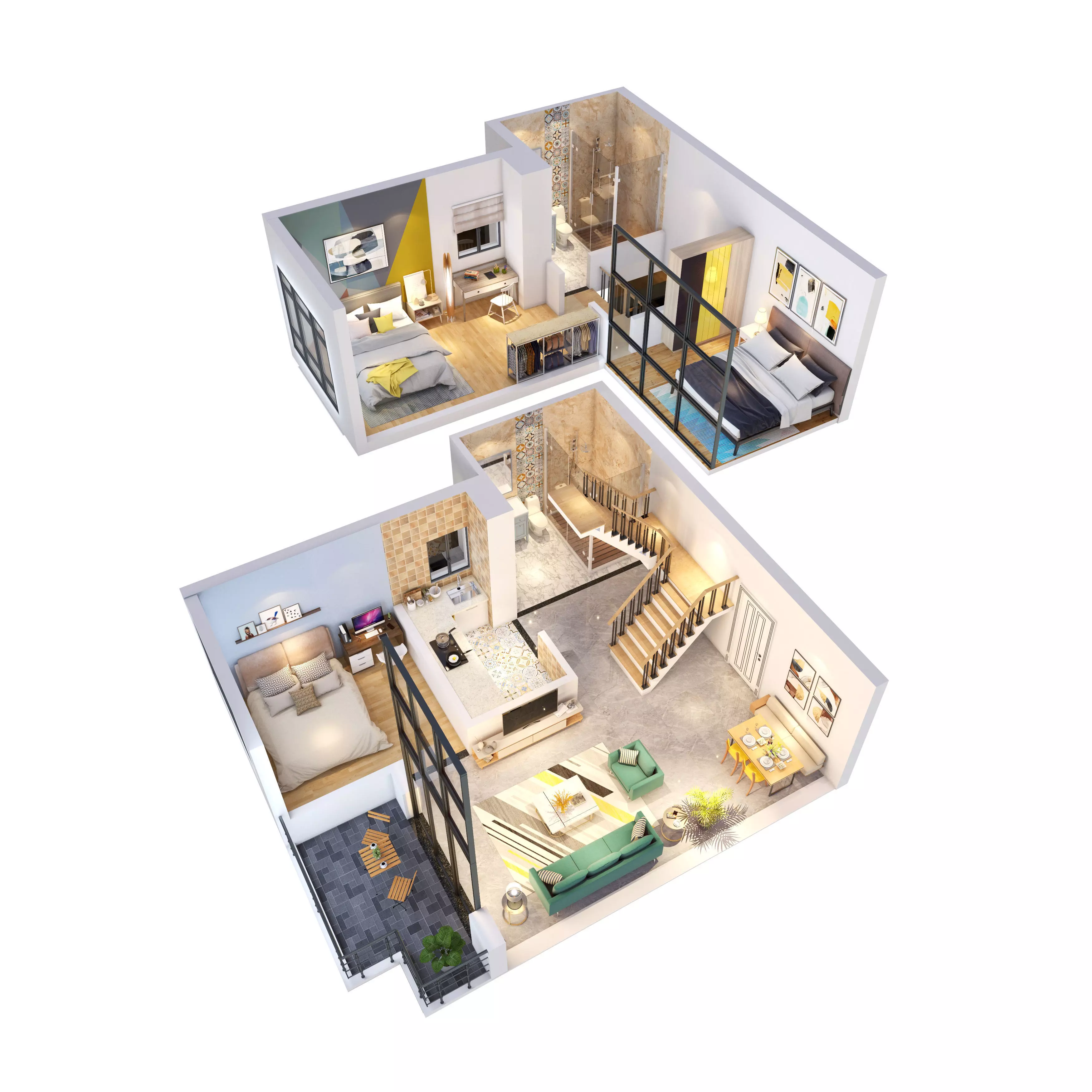 High details floorplan 3D model_0