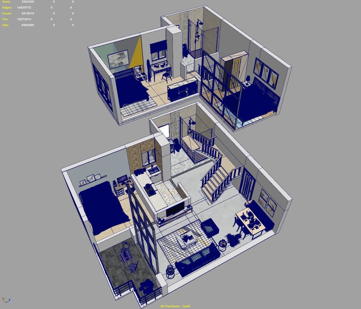 High details floorplan 3D model_2