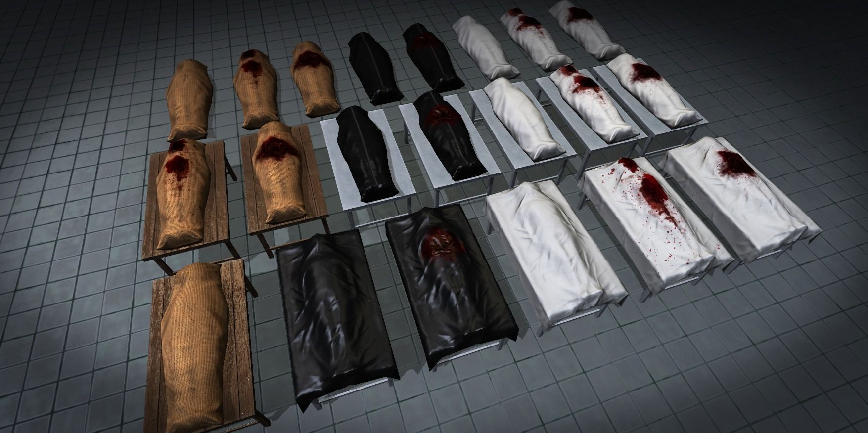 Body Bags Pack Low-poly 3D model_8