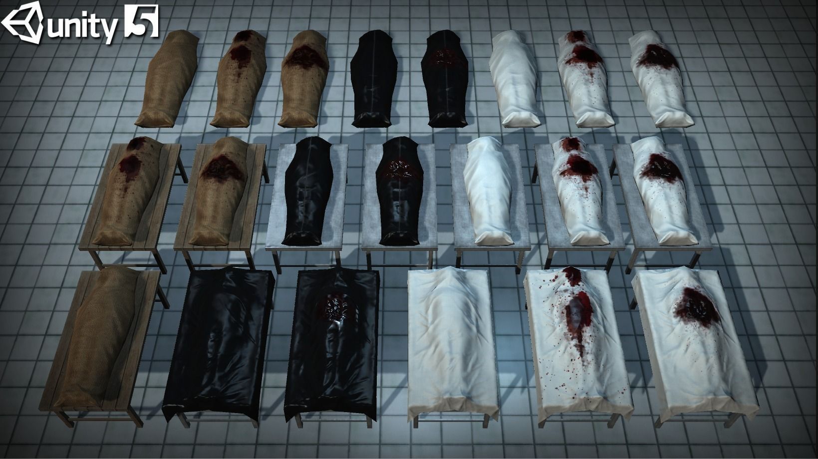 Body Bags Pack Low-poly 3D model_0