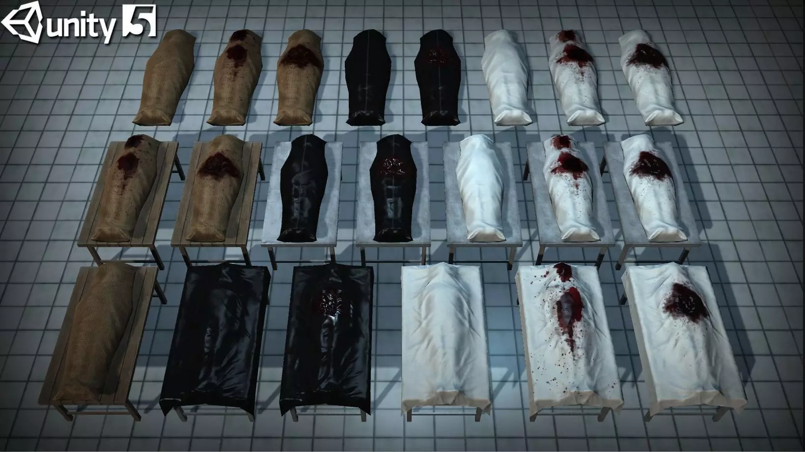 Body Bags Pack Low-poly 3D model