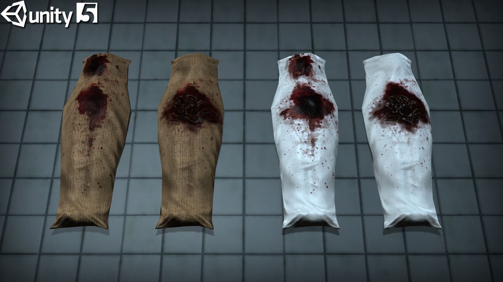 Body Bags Pack Low-poly 3D model_1