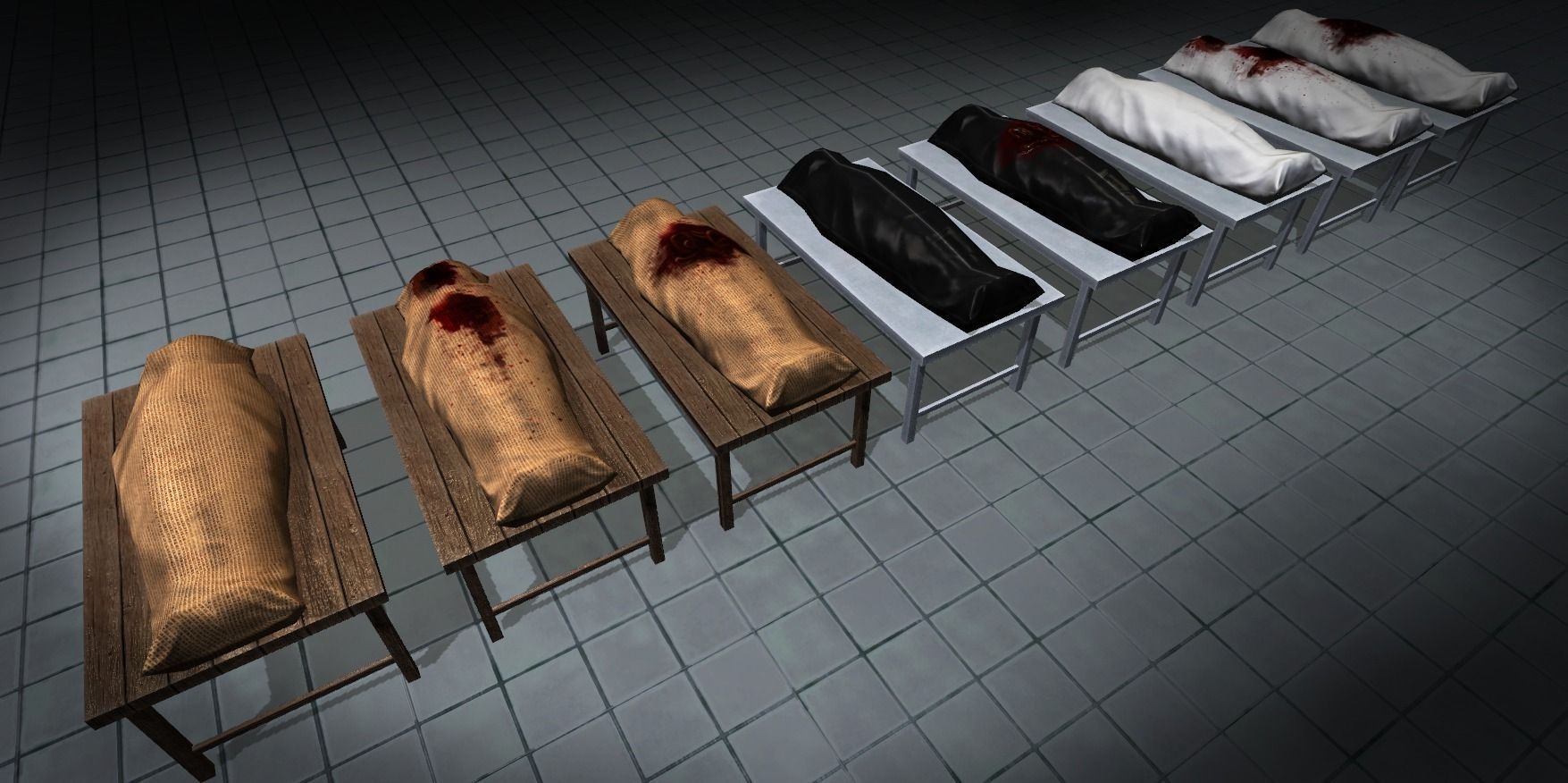 Body Bags Pack Low-poly 3D model_7