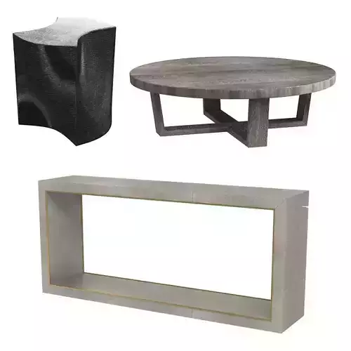 3 tables collection leather console table