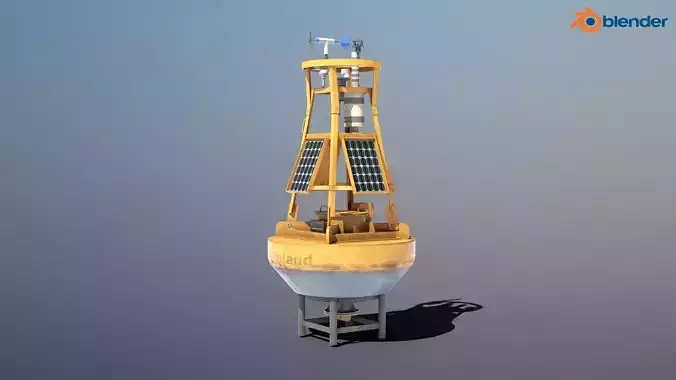 Weather Buoy - PBR Low-poly 3D model