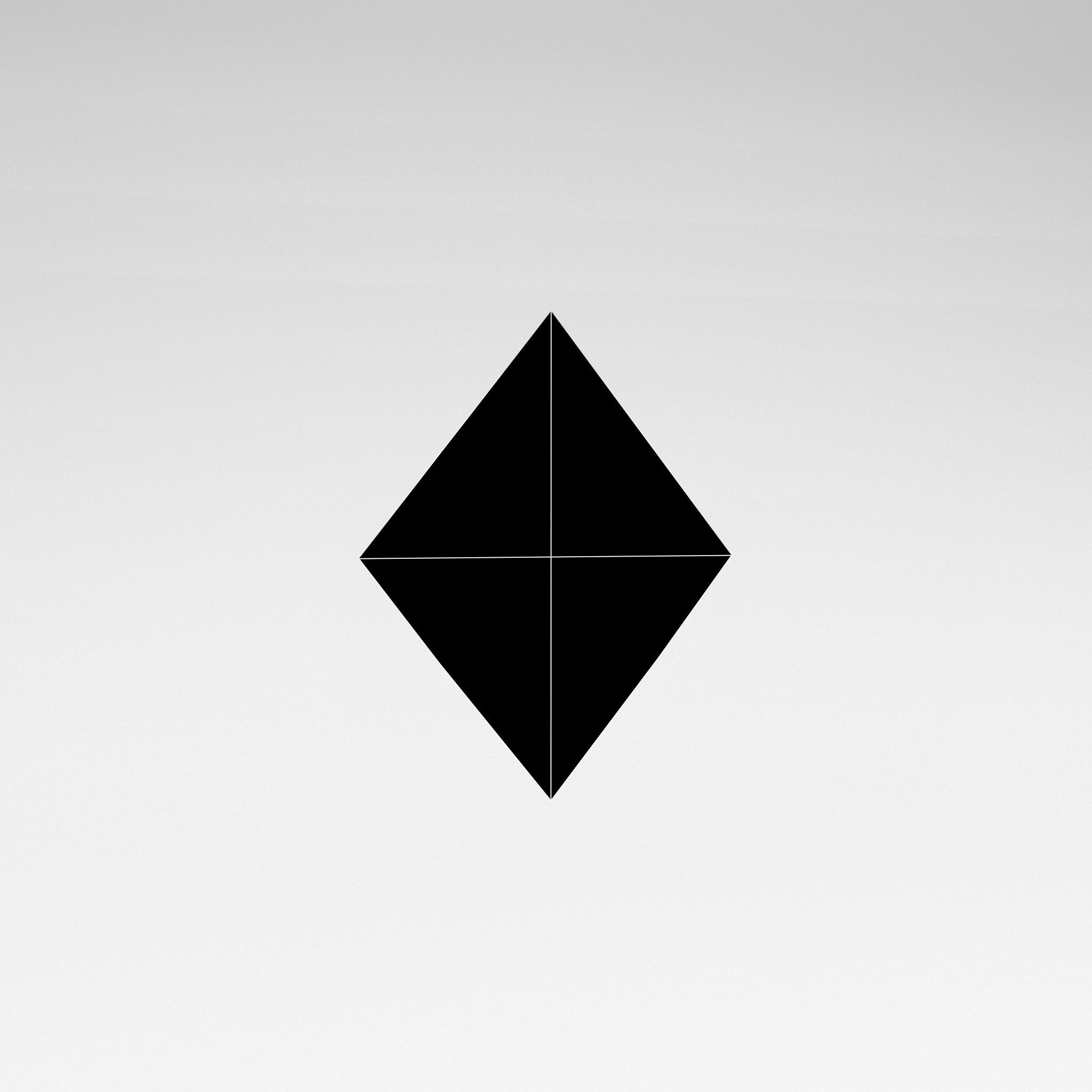 Poker Card Diamonds v1 004 Low-poly 3D model_4