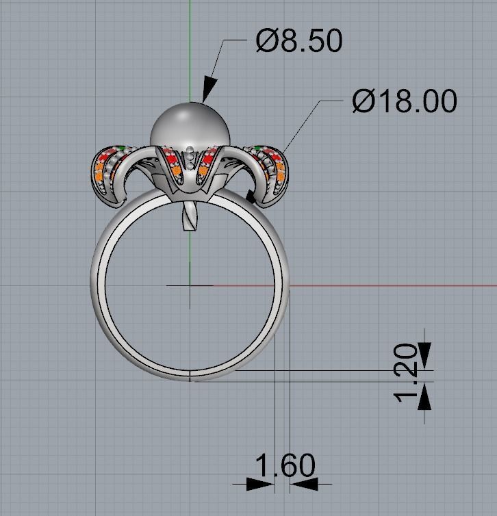 Cymberly Ring 3D print model_4