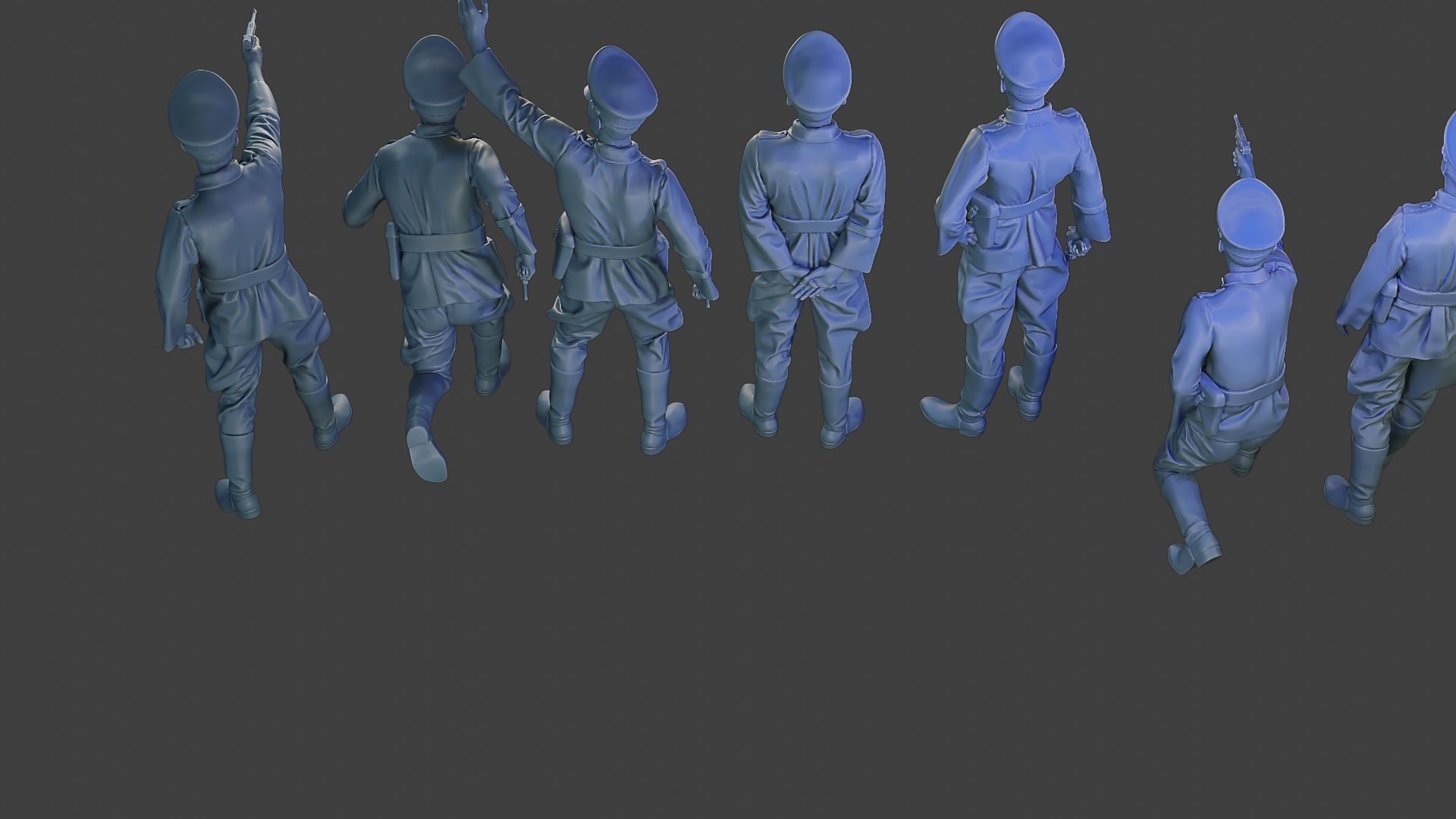 German officers ww2 G5 Pack1 3D Model Collection_15