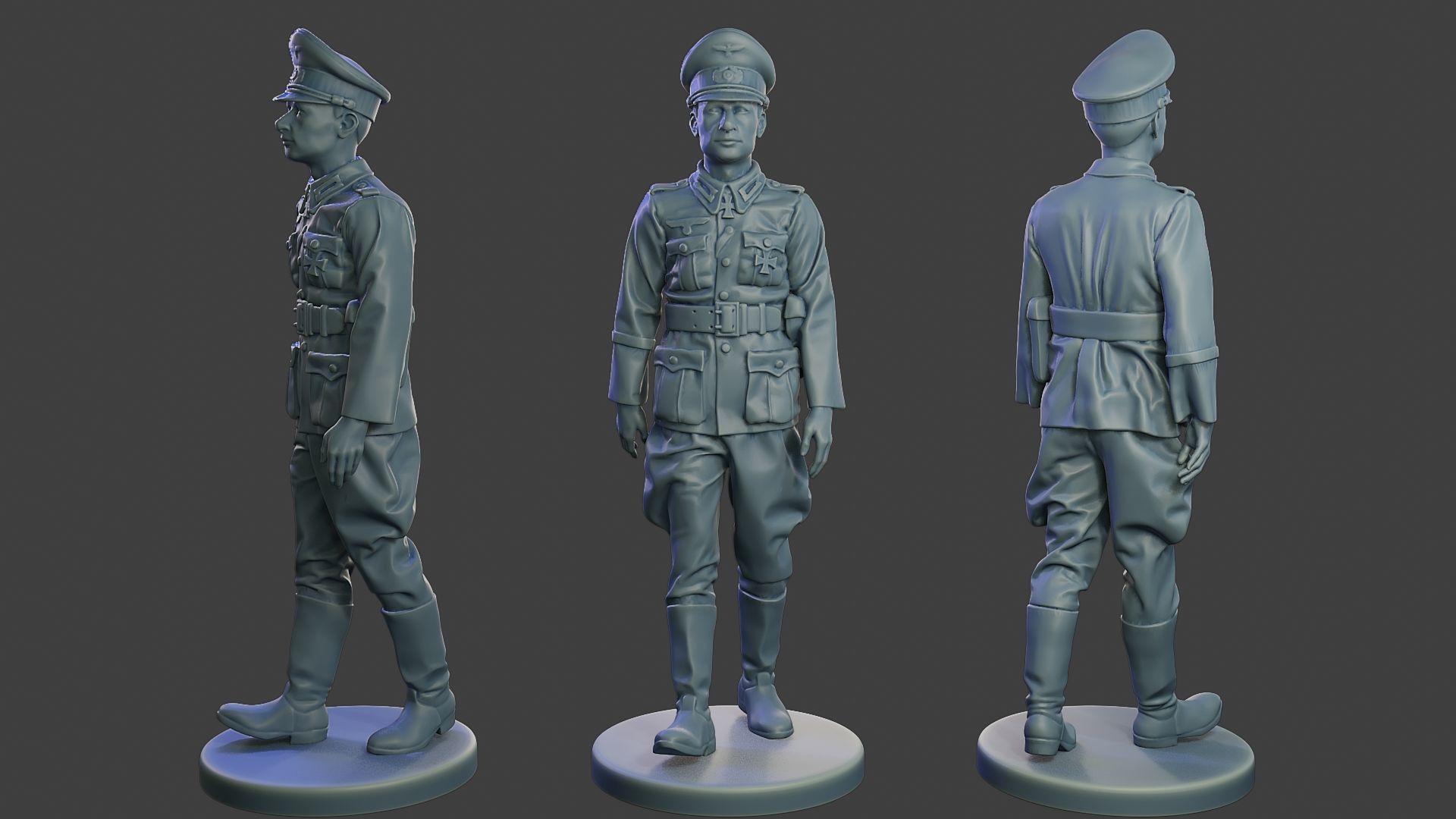 German officers ww2 G5 Pack1 3D Model Collection_5