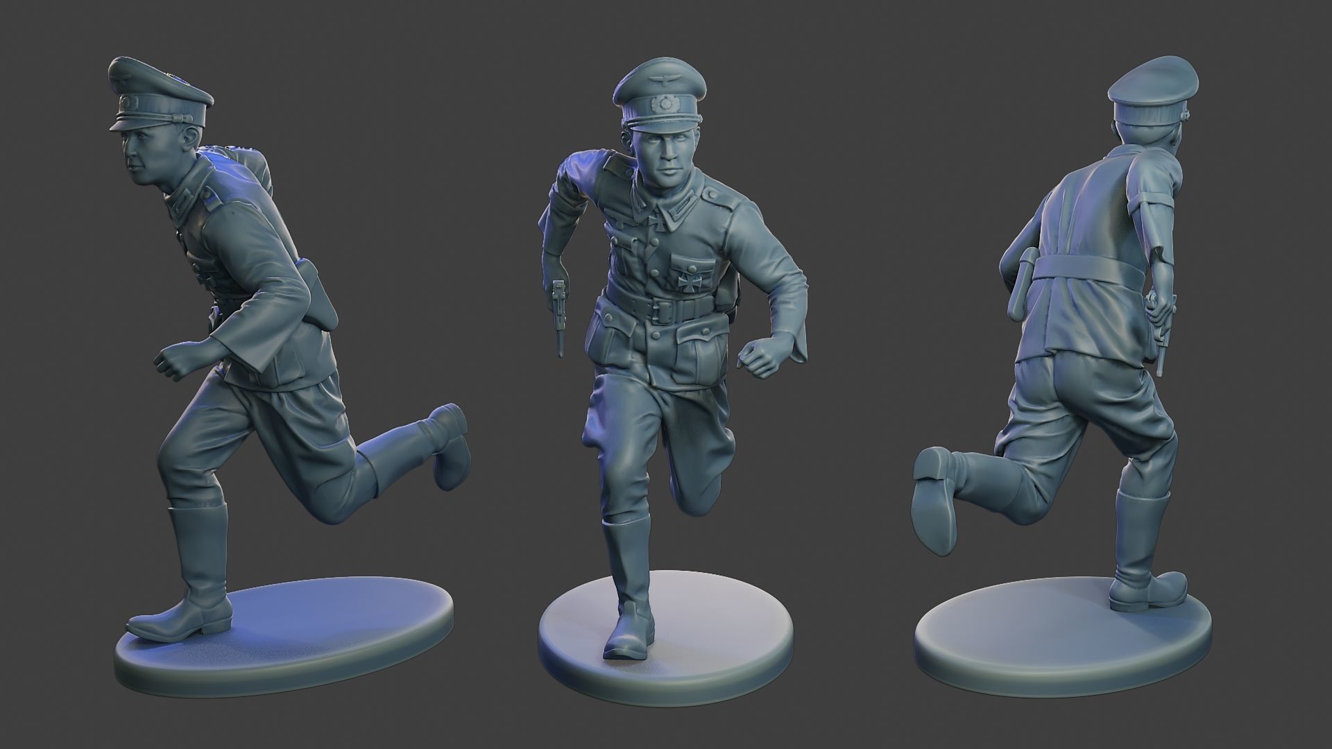 German officers ww2 G5 Pack1 3D Model Collection_4