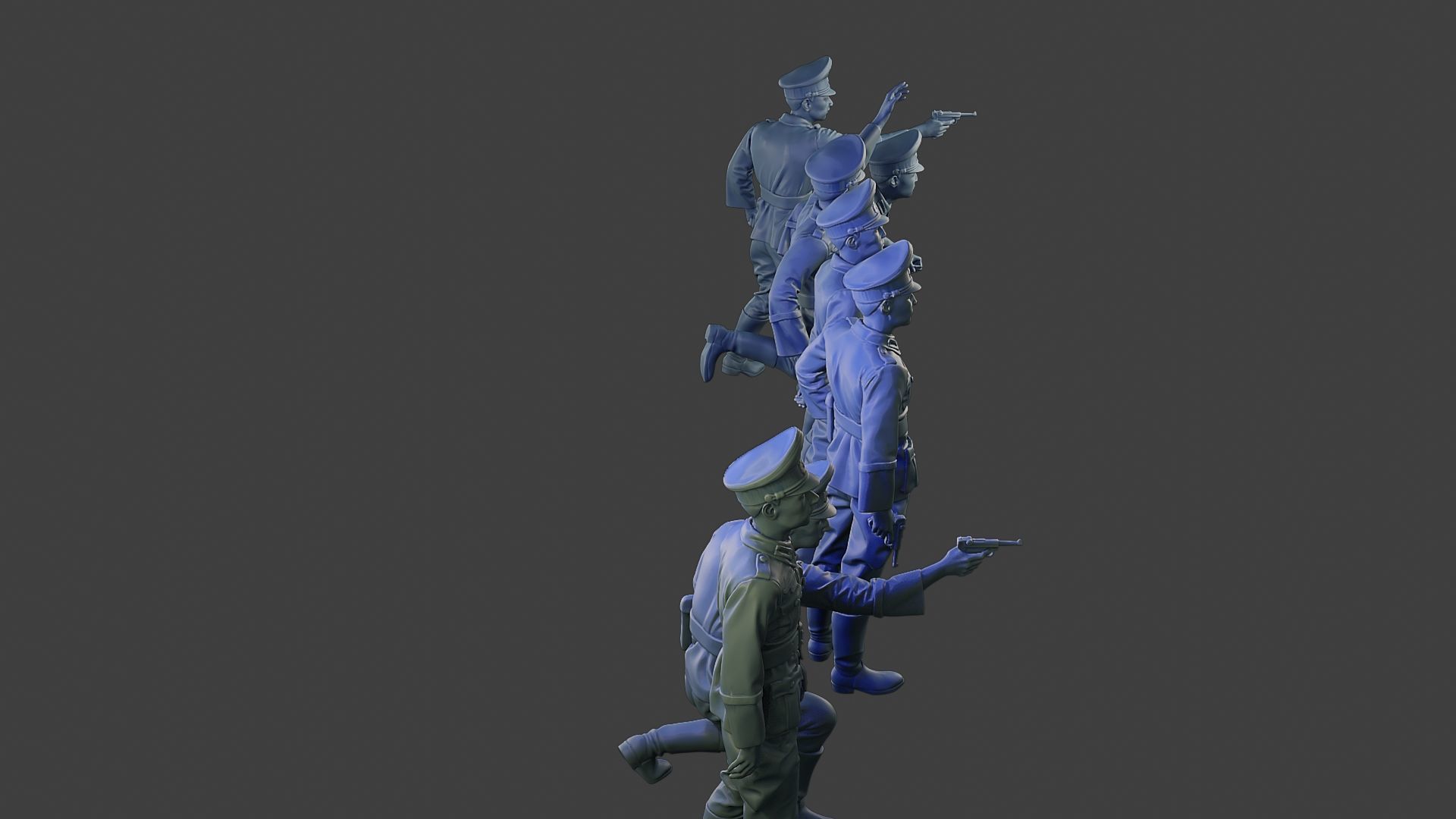 German officers ww2 G5 Pack1 3D Model Collection_11