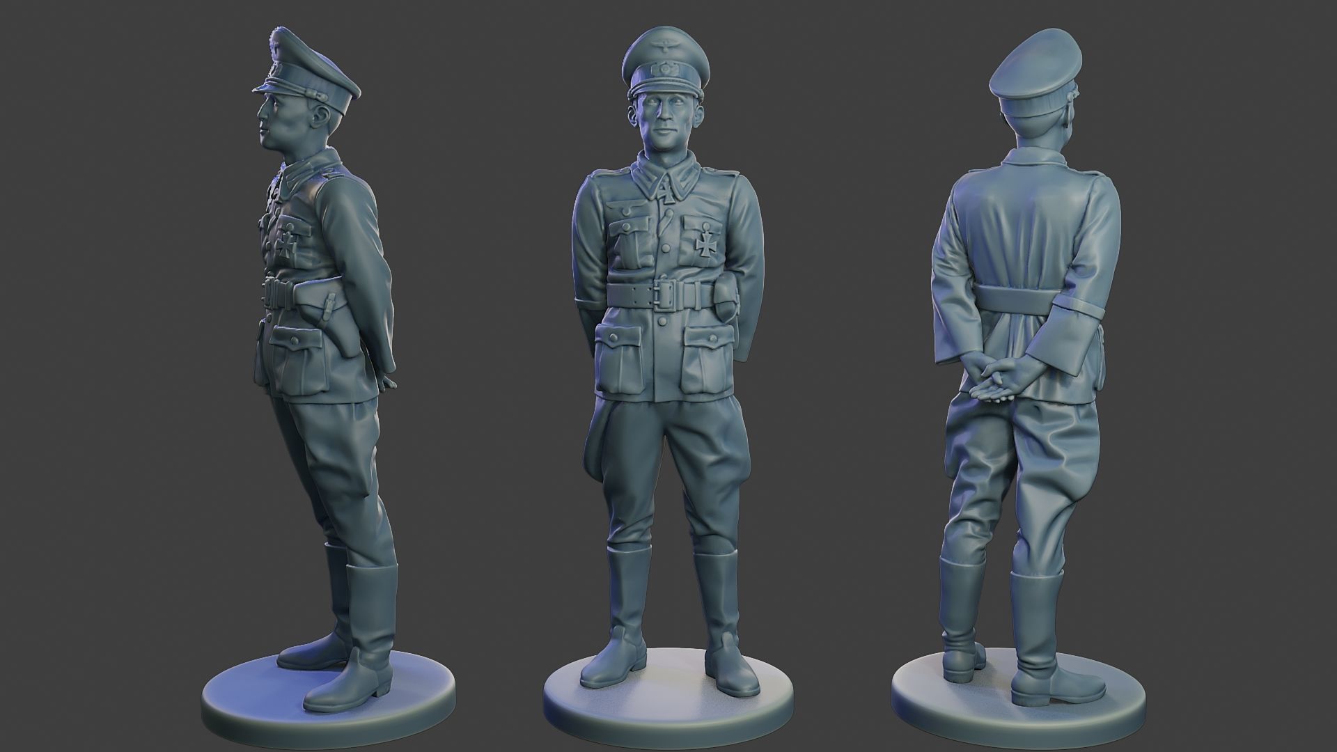 German officers ww2 G5 Pack1 3D Model Collection_2