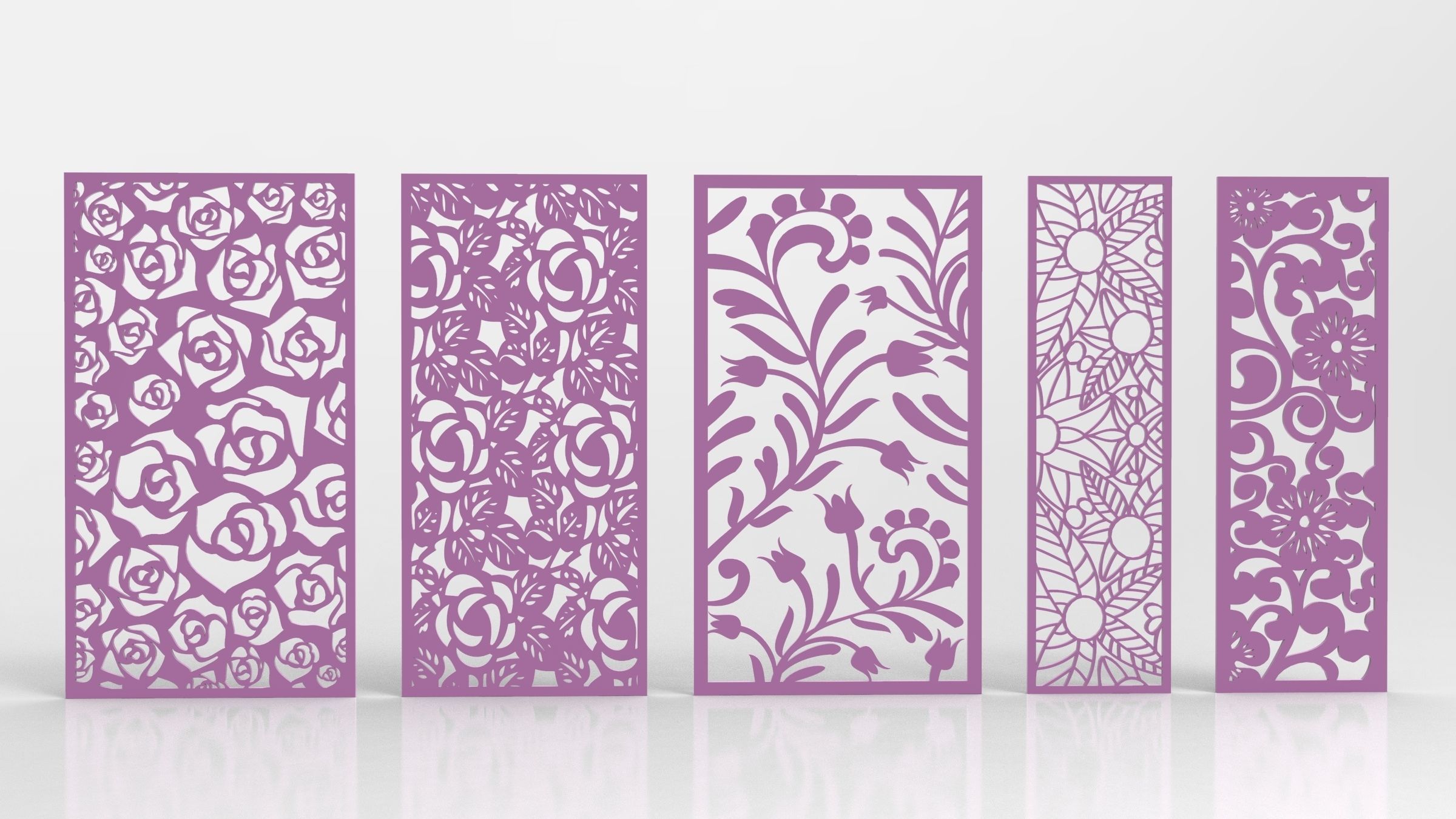 30 3D Decorative wall panels - screen SET 021 3D model_7
