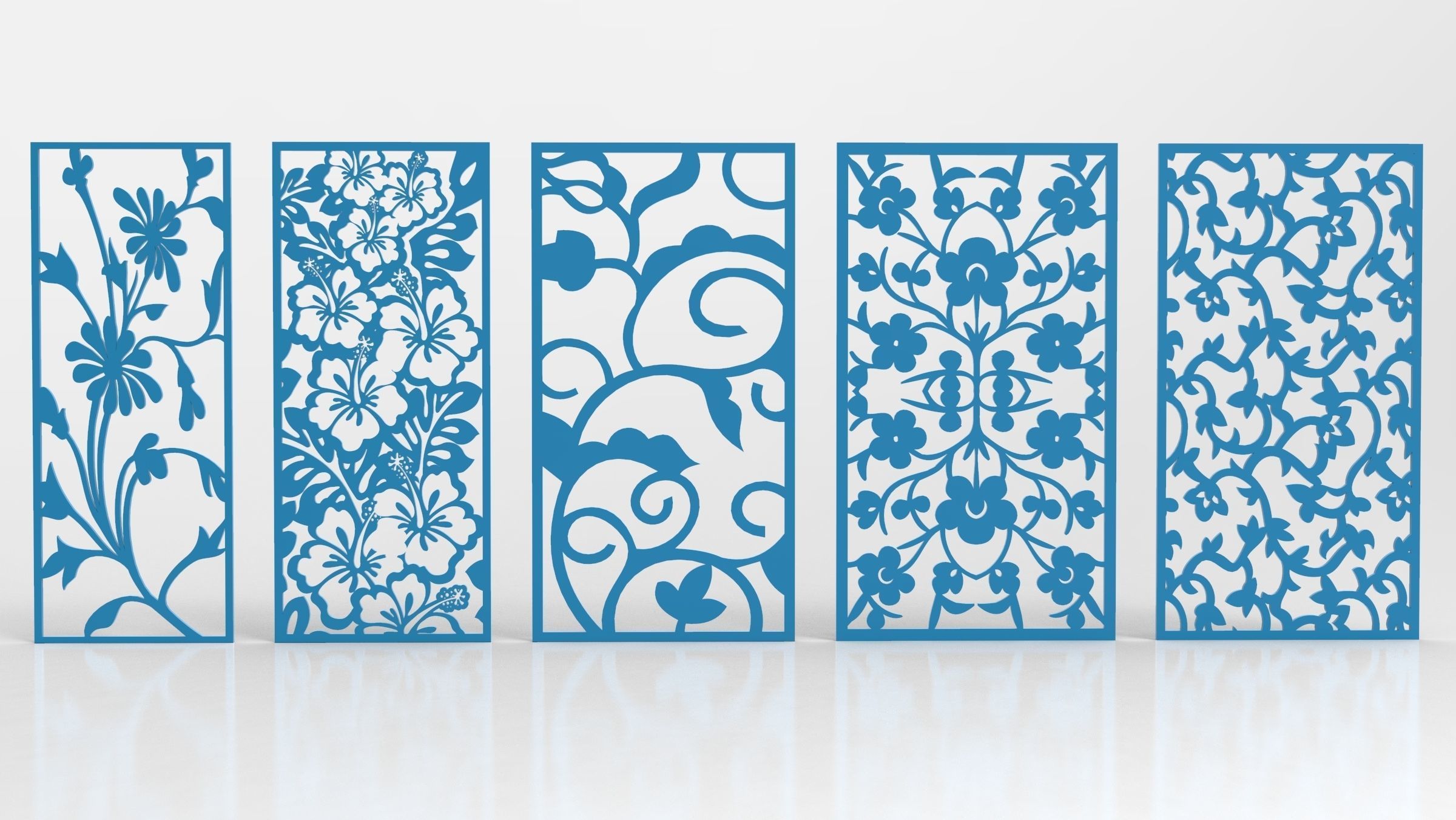 30 3D Decorative wall panels - screen SET 021 3D model_8