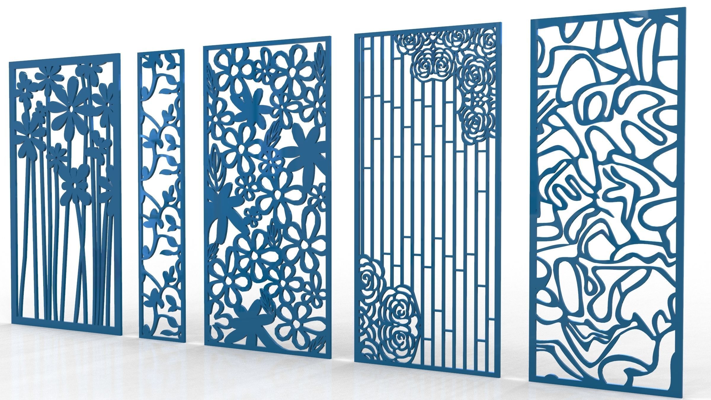 30 3D Decorative wall panels - screen SET 022 3D model_8