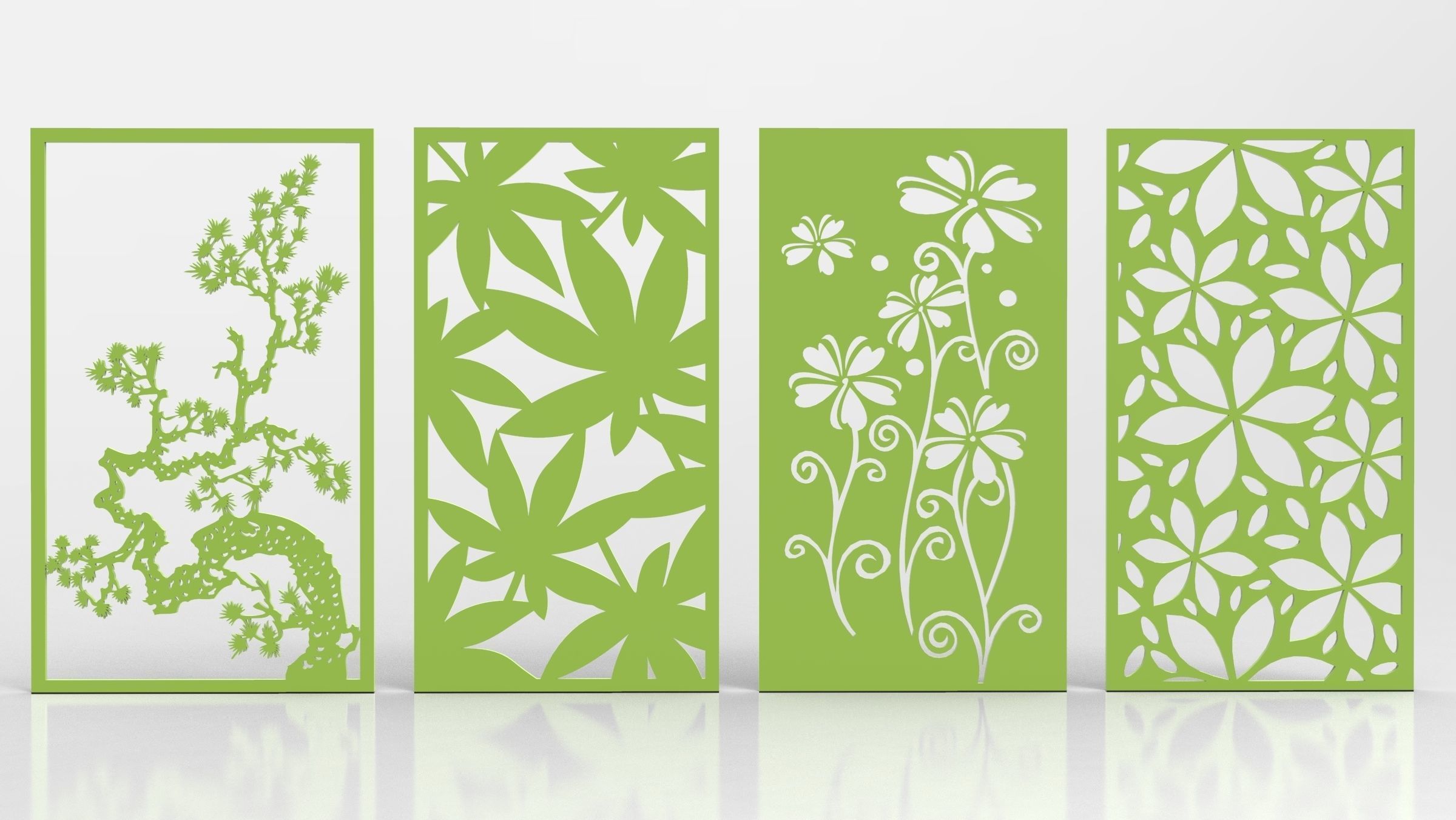 30 3D Decorative wall panels - screen SET 022 3D model_5