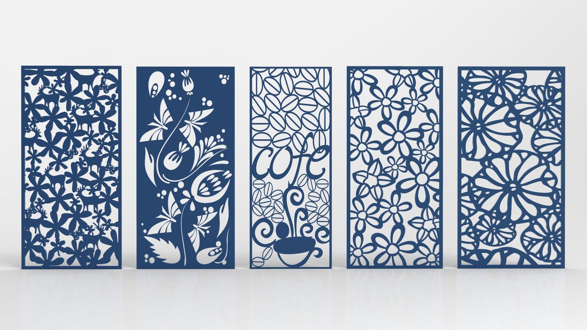 30 3D Decorative wall panels - screen SET 022 3D model_3