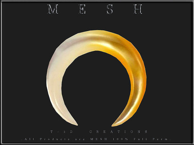 Piercing Crescent Low-poly 3D model