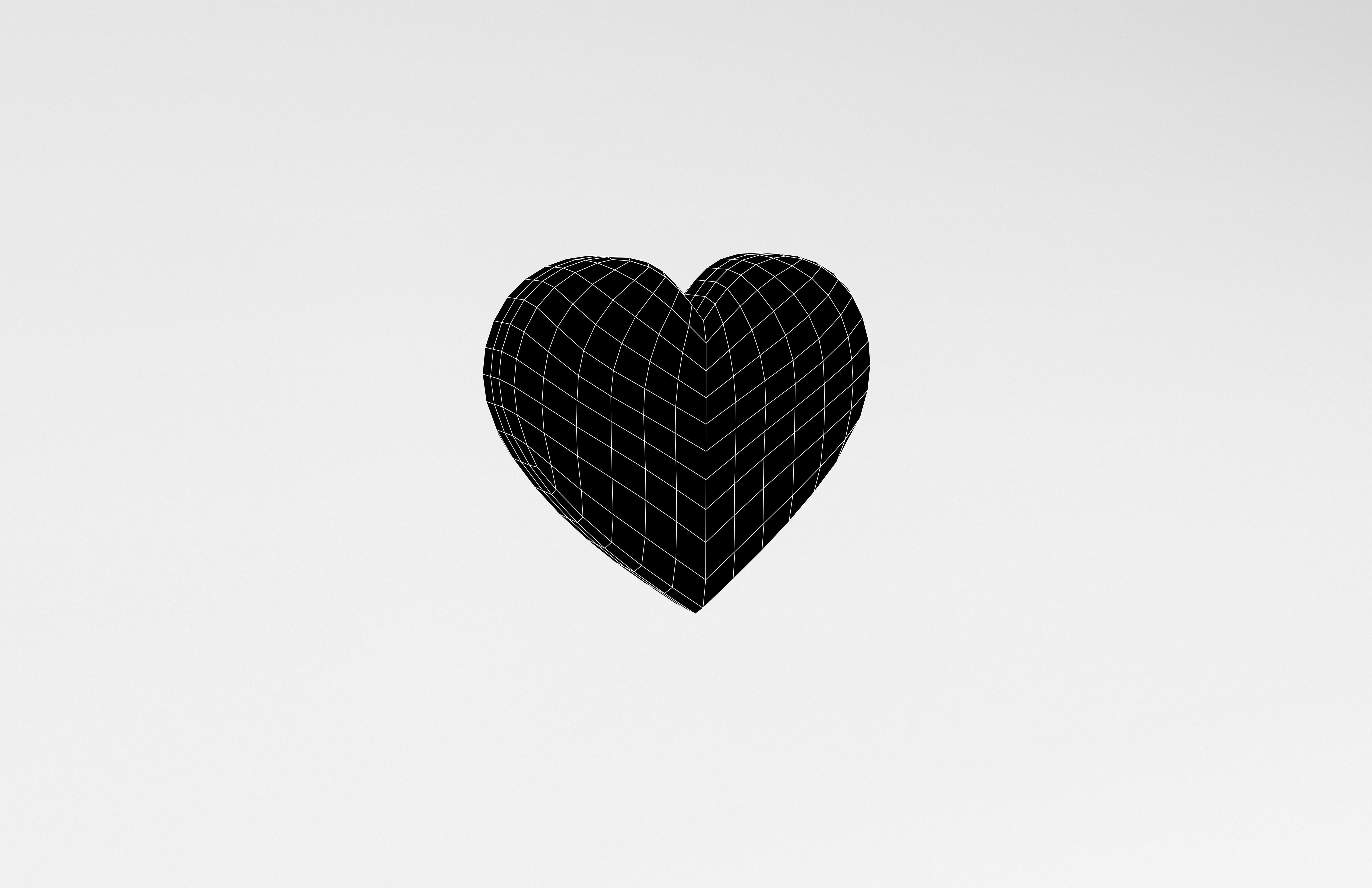 Poker Card Heart v1 003 Low-poly 3D model_6
