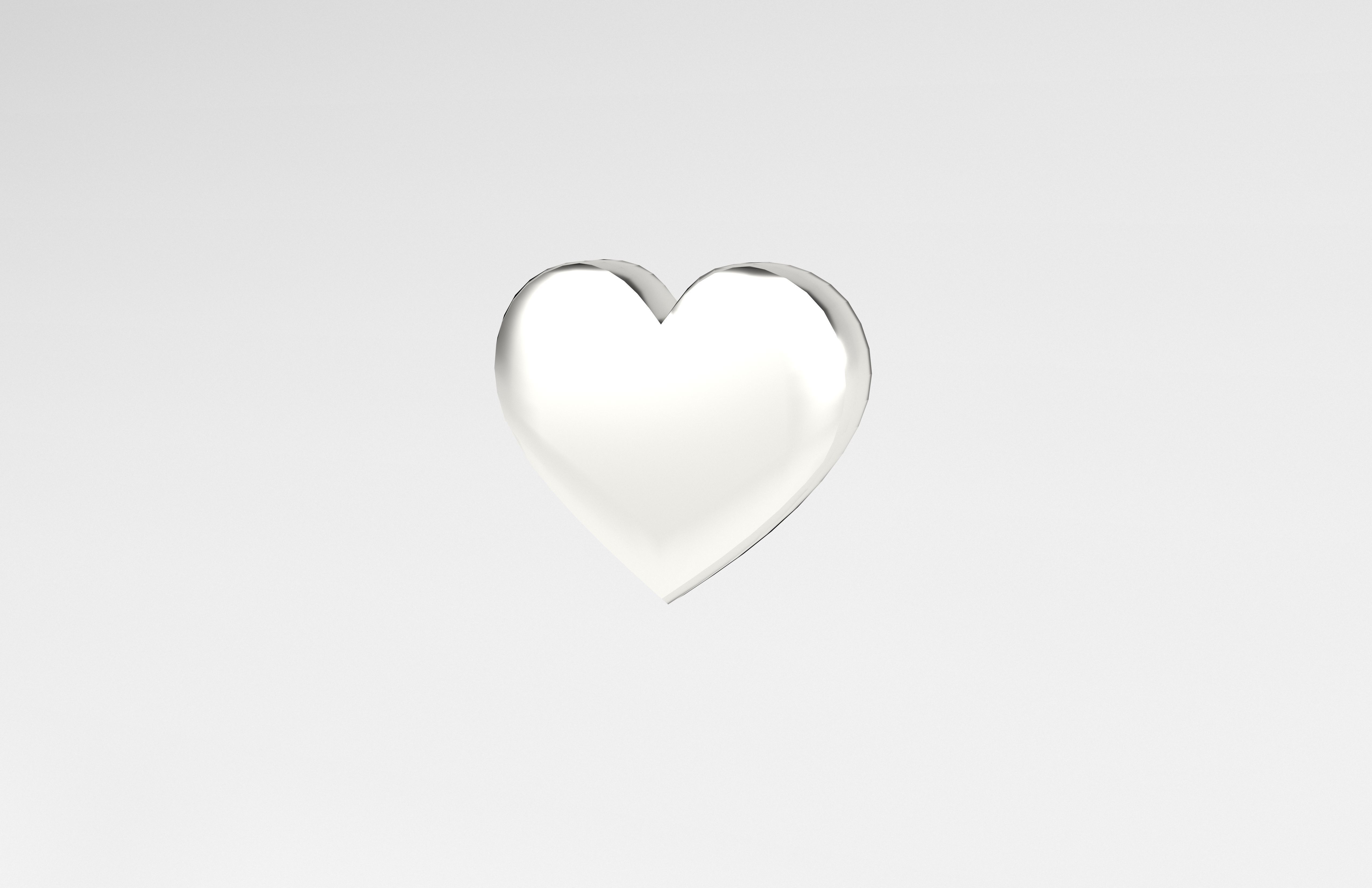 Poker Card Heart v1 003 Low-poly 3D model_3