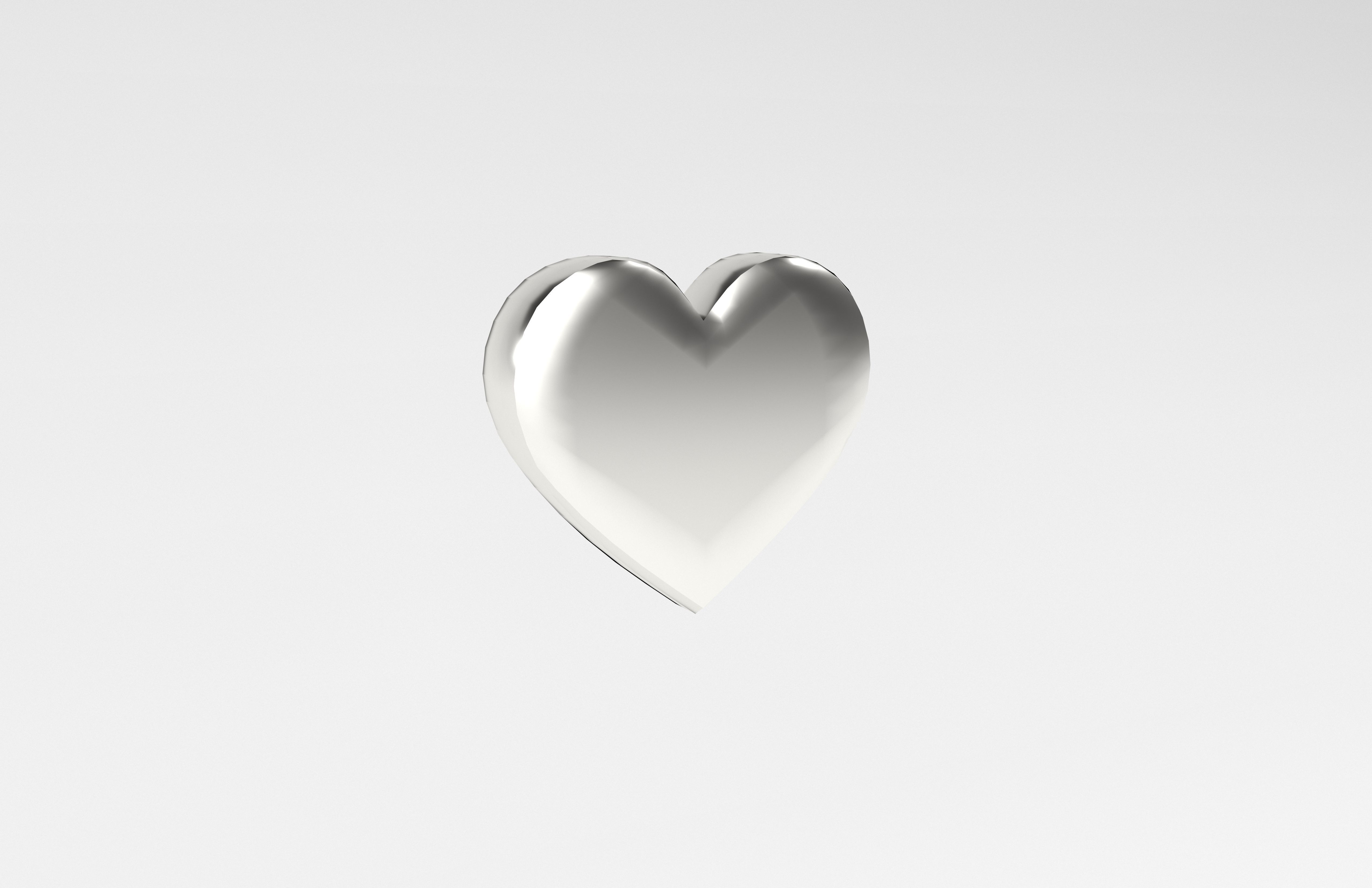 Poker Card Heart v1 003 Low-poly 3D model_1