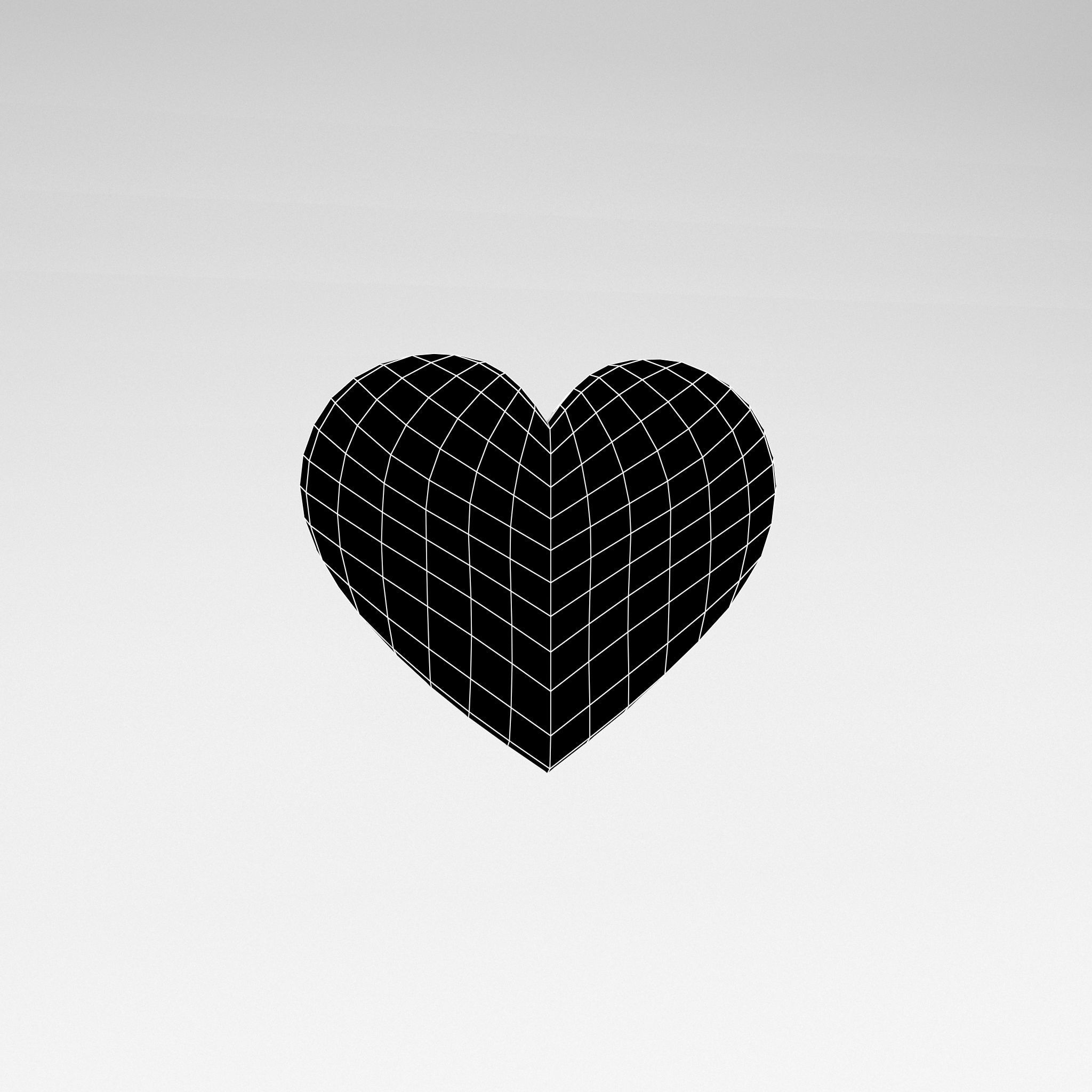 Poker Card Heart v1 003 Low-poly 3D model_4