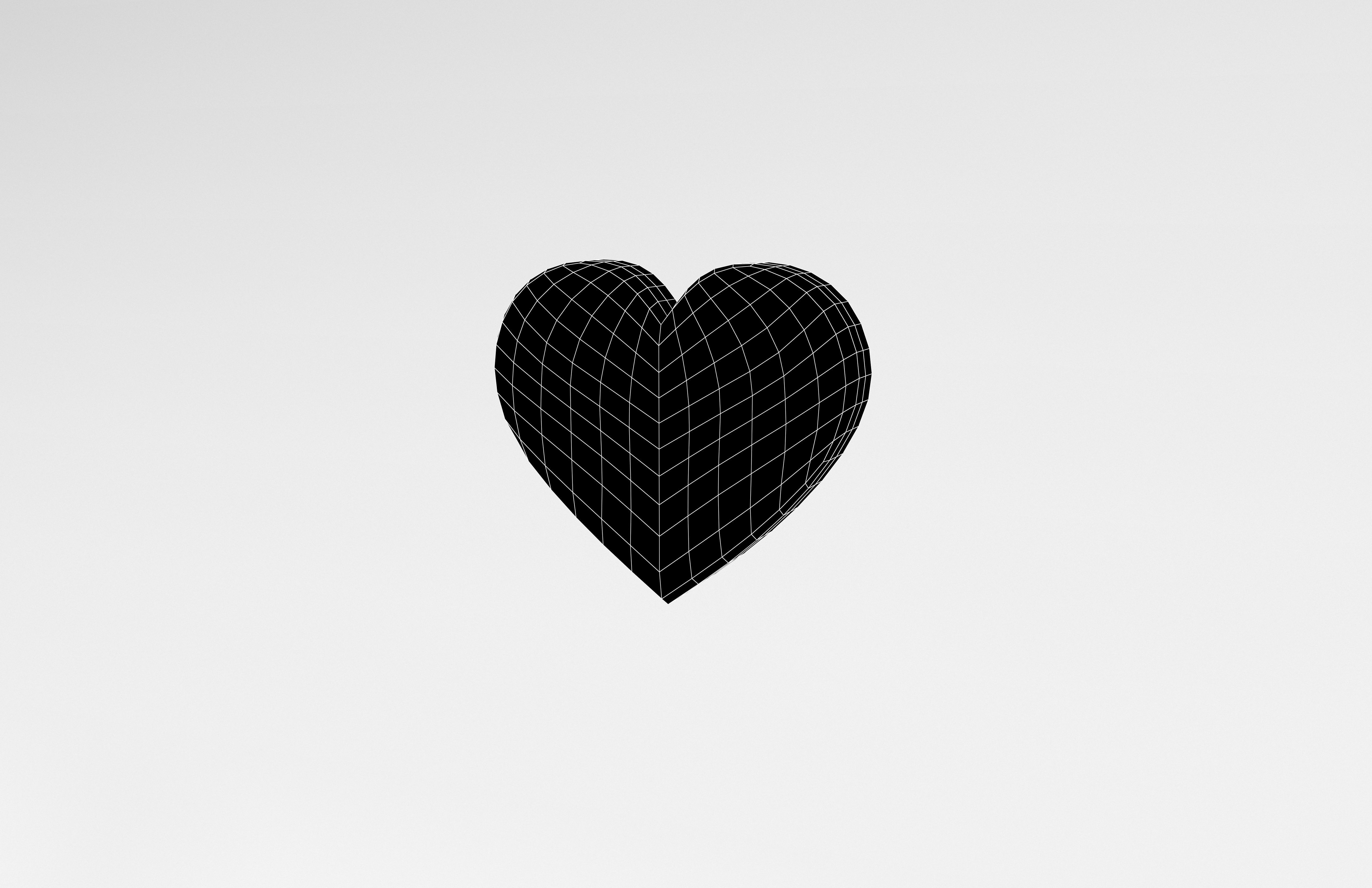 Poker Card Heart v1 003 Low-poly 3D model_5
