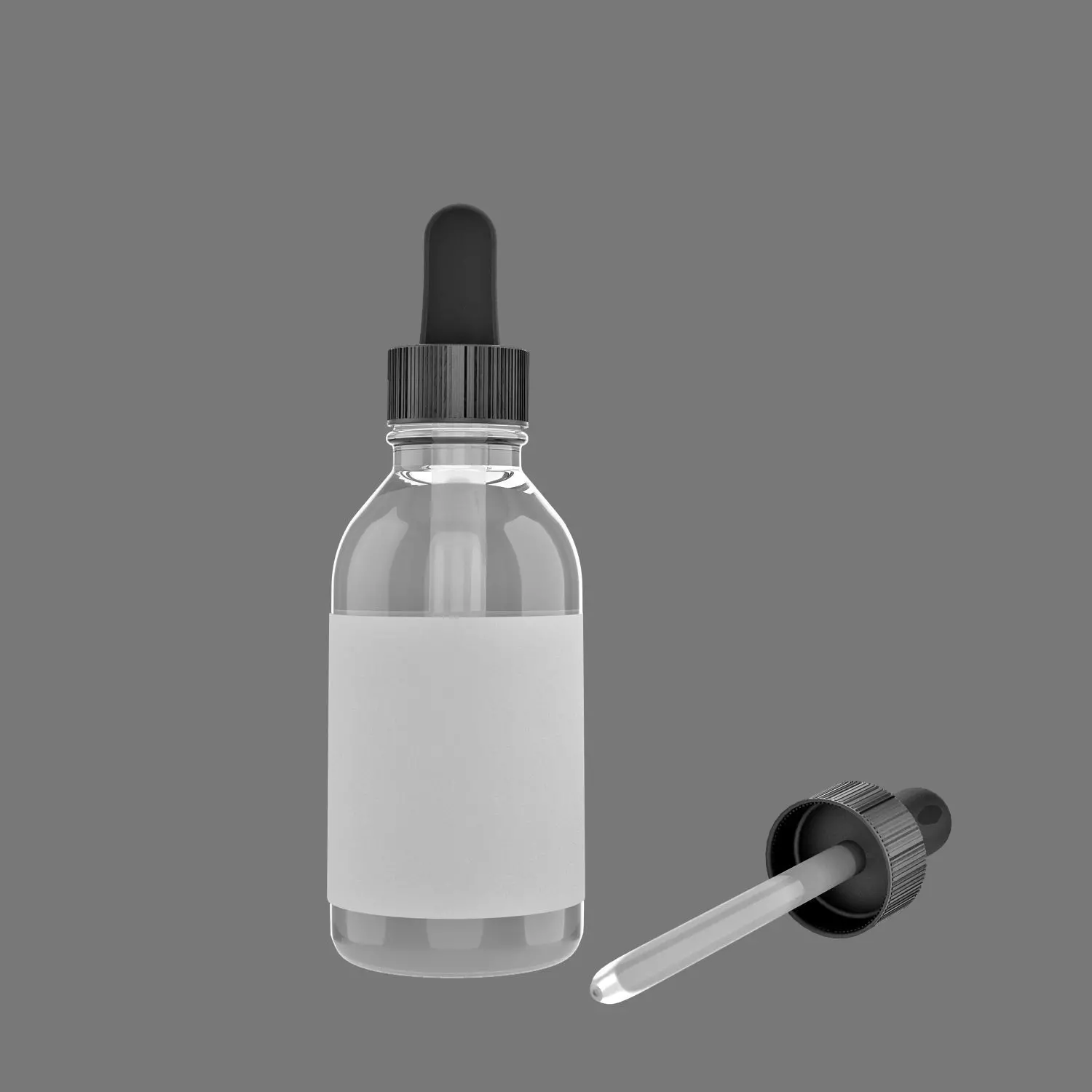 3d Dropper Bottle Low-poly 3D model_0