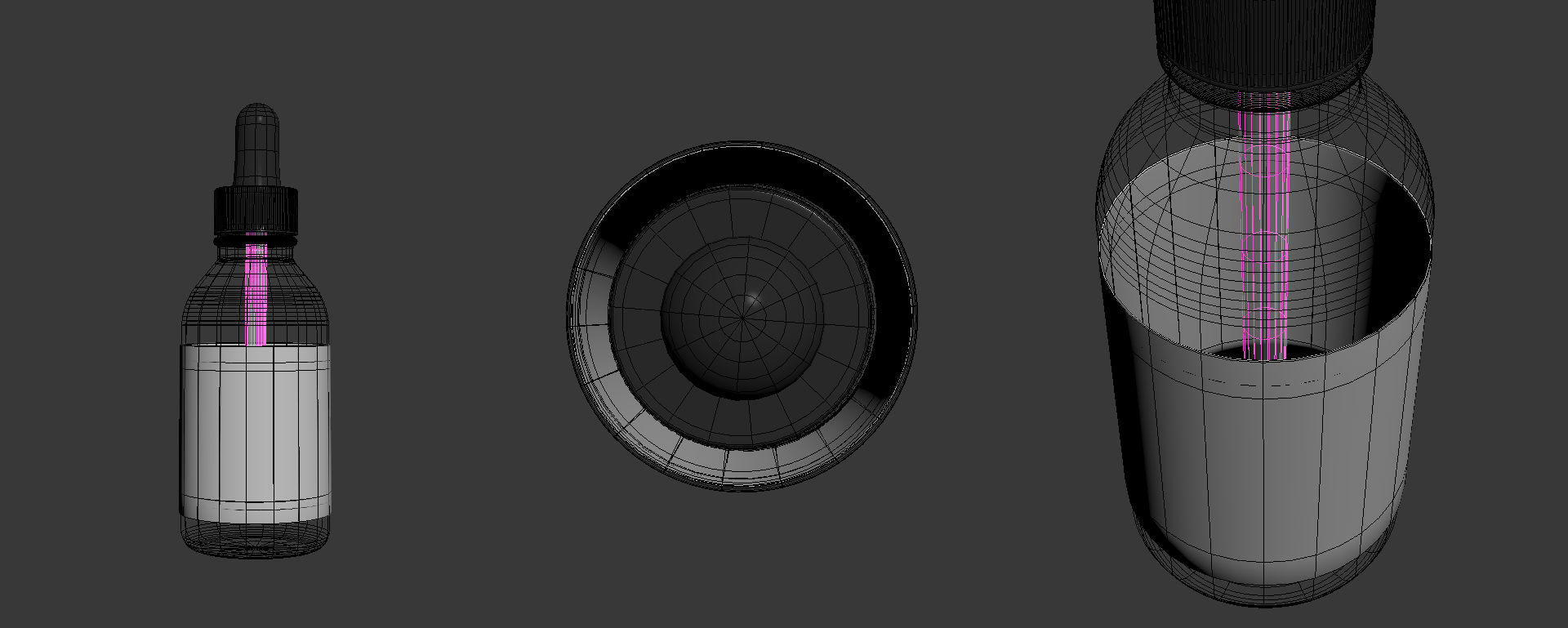 3d Dropper Bottle Low-poly 3D model_4