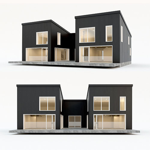 Villa house 6 Low-poly 3D model