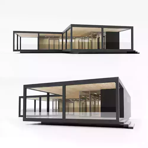 Villa house 14 Low-poly 3D model