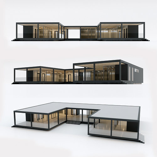 Villa house 13 Low-poly 3D model