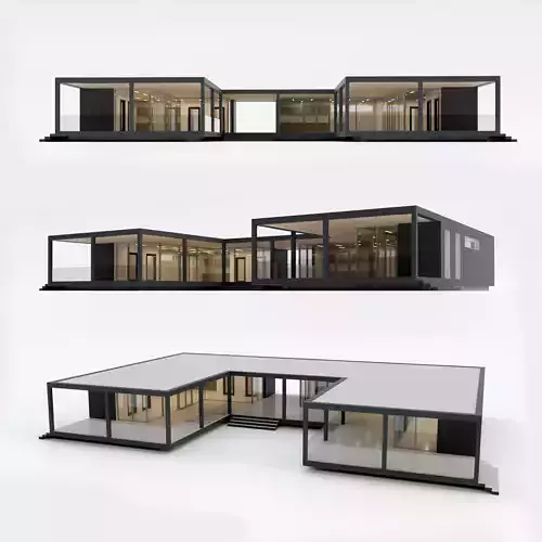 Villa house 13 Low-poly 3D model